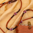 Brown Rabari Butta Mobile Pouch | Handcrafted Rabari Work