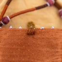 Brown Rabari Butta Mobile Pouch | Handcrafted Rabari Work