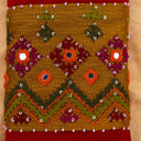 Red Wave Rabari Mobile Pouch | Handcrafted Rabari Work