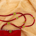 Red Wave Rabari Mobile Pouch | Handcrafted Rabari Work