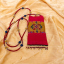 Pink Rabari Work Mobile Pouch | Handcrafted Rabari Work