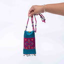 Mint Rabari Work Mobile Pouch | Handcrafted Rabari Work