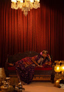 Dark Maroon Mulberry Silk Gharchola Saree with Intricate Khatwork