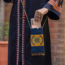 Blue Rabari Mobile Pouch | Handcrafted Rabari Work