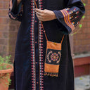 Brown Rabari Butta Mobile Pouch | Handcrafted Rabari Work