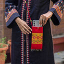 Red Wave Rabari Mobile Pouch | Handcrafted Rabari Work