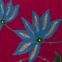 Pink Slub Silk Aari Work Lotus Jaal Cushion Cover 16x16 | Craftroots