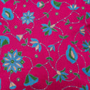 Pink Slub Silk Aari Work Flower Jaal Cushion Cover 16x16 | Craftroots