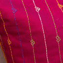 Pink Slub Silk Aari Work Cushion Cover 16x16 with Circular Embroidery | Craftroots