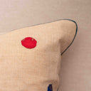 Cream Cotton Banaras Kanta Patchwork Cushion Cover 16x16 | Craftroots