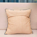 Cream Cotton Banaras Kanta Patchwork Cushion Cover 16x16 | Craftroots