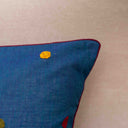16x16 inch blue cotton cushion cover by Craftroots
