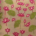 Cream Cotton Aari Work Lotus Jaal & Pichwai Cushion Cover 16x16 | Craftroots