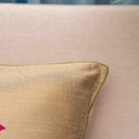 Lotus and cow embroidery cushion cover by Craftroots
