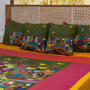Banaras Kanta work cotton bedsheet set for bedroom décor
