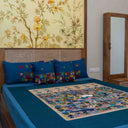 Banaras Kanta patchwork five-piece bedding set by Craftroots