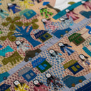 Colourful cotton bedsheet with matching pillow and cushion covers