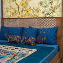 Traditional Indian patchwork bedsheet set for bedroom décor