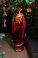 Craftroots Handcrafted Pink Chanderi Silk Saree with Dharwadi Work