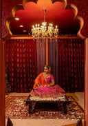 Royal Pink Silk Chaniya Choli Set with Khat, Rabari & Mirror Work
