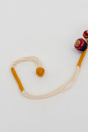 Mustard Riwaayat Triveni Handmade Rakhi with Hand-Embroidered Fabric Beads