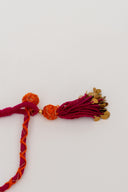 Handcrafted Pink Tassel Lumba Rakhi for Bhabhi