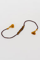 Brown Karigari Ikat Handmade Rakhi with Handwoven Ikat Fabric