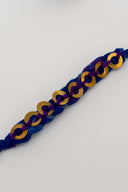 Blue Karigari Ikat Handmade Rakhi with Handwoven Ikat Fabric