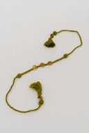 Green Karigari Tejas Rakhi – Handcrafted Threads & Brass Rakhi