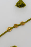 Green Karigari Tejas Rakhi – Handcrafted Threads & Brass Rakhi