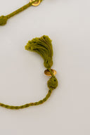 Green Karigari Tejas Rakhi – Handcrafted Threads & Brass Rakhi