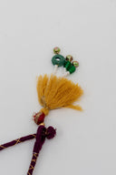 Purple Tarang Lumba Rakhi – Handcrafted Thread, Beads & Mirror Bhabhi Rakhi
