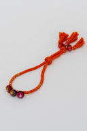 Handcrafted Orange Jhilmil Lumba Rakhi