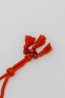 Handcrafted Orange Jhilmil Lumba Rakhi