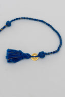 Blue Karigari Ikat Rakhi – Handcrafted Handwoven Ikat Fabric Rakhi