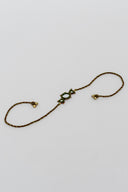 Green Karigari Noor Rakhi – Handcrafted Mirror Work Thread Rakhi