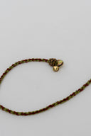 Green Karigari Noor Rakhi – Handcrafted Mirror Work Thread Rakhi