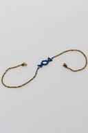 Blue Karigari Noor Rakhi – Handcrafted Mirror Work Thread Rakhi