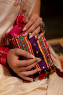 Handwoven White Satin Silk Saree With Dharwadi Motifs