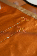 Rust Gaji Silk Table Runner with Rabari Mirror Work