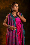 Rani Pink Satin Silk Saree – Timeless Craftsmanship & Vibrant Elegance