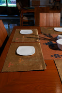 Rust Mirror Rabari Mat