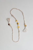 White Karigari Tejas Rakhi – Handcrafted Threads & Brass Rakhi