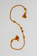 Mustard Karigari Tejas Rakhi – Handcrafted Threads & Brass Rakhi