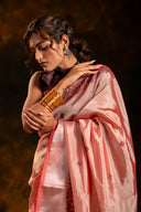 Baby Pink Tissue Saree – Lightweight Heritage Elegance