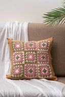 Decorative Floral Crochet Cushion Cover Cotton | Craftroots
