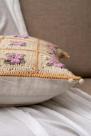 Artisan Floral Applique Cotton Cushion Cover | Craftroots
