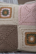 Handcrafted Floral Applique Crochet Cushion Cover Cotton | Craftroots
