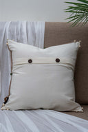 Vintage Floral Crochet Applique Cushion Cover Cotton | Craftroots
