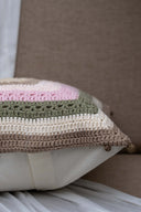 Vintage Floral Crochet Applique Cushion Cover Cotton | Craftroots
